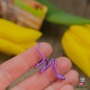 Серьга кафф "Кобра, змея". Без прокола. Цвет фиолетовый